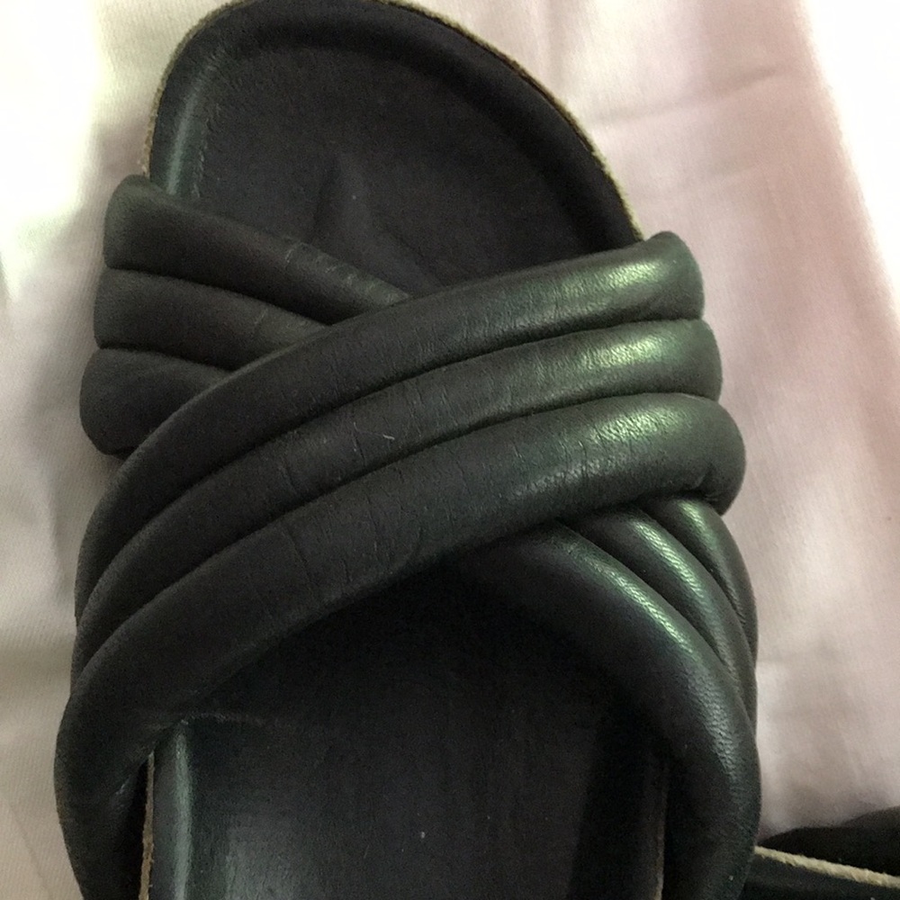 Isabel Marant Holden Black Leather Slide Sandal 38 - Picture 5 of 5